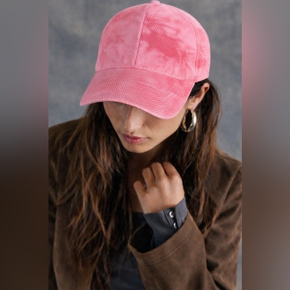 By Anthropologie Accessories - By Anthropologie Pink/Rose Tie-Dye Baseball Cap Hat | NWT | One Size